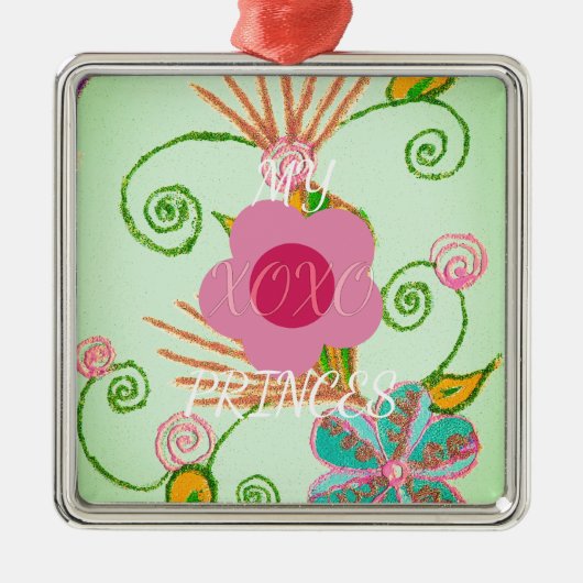 Mijn XOXO kleine prinses design Metalen Ornament (Voorkant)