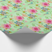 Mijn XOXO Little Princess Floral Art Print Design Cadeaupapier (Hoek)