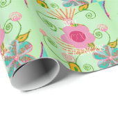 Mijn XOXO Little Princess Floral Art Print Design Cadeaupapier (Rol Hoek)