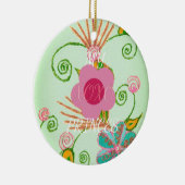 Mijn XOXO Little Princess Floral Art Print Design Keramisch Ornament (Rechts)