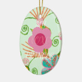 Mijn XOXO Little Princess Floral Art Print Design Keramisch Ornament (Links)