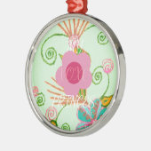 Mijn XOXO Little Princess Floral Art Print Design Metalen Ornament (Links)