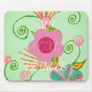 Mijn XOXO Little Princess Floral Art Print Design Muismat