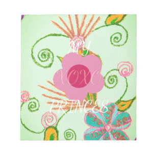 Mijn XOXO Little Princess Floral Art Print Design Notitieblok