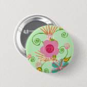 Mijn XOXO Little Princess Floral Art Print Design Ronde Button 5,7 Cm (Voorkant /achterkant)