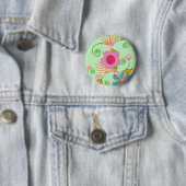 Mijn XOXO Little Princess Floral Art Print Design Ronde Button 5,7 Cm (In situ)