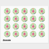 Mijn XOXO Little Princess Floral Art Print Design Ronde Sticker (Vel)