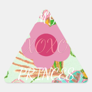 Mijn XOXO Little Princess Floral Art Print Design Sticker