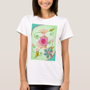 Mijn XOXO Little Princess Floral Art Print Design T-shirt