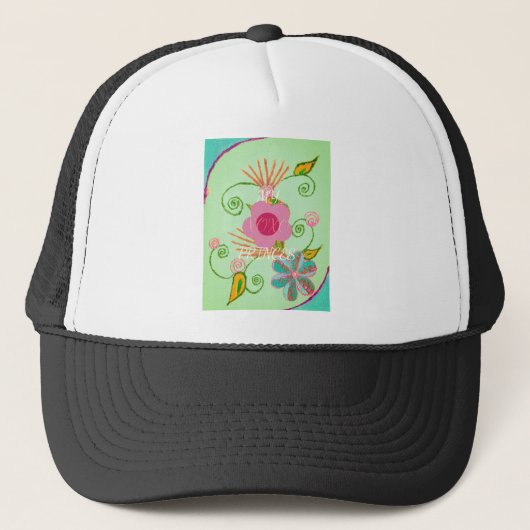 Mijn XOXO Little Princess Floral Art Print Design Trucker Pet (Voorkant)