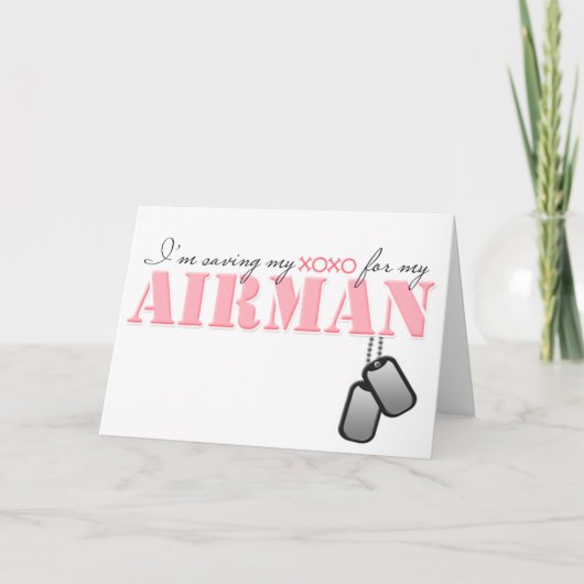 Mijn XOXO opslaan voor mijn Airman Feestdagen Kaart (Voorkant)