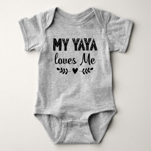 Mijn Yaya houdt van me Grootkind Baby Gift Romper