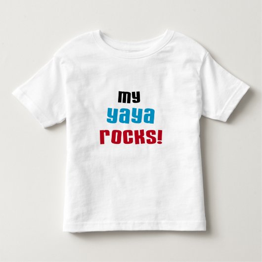 Mijn Yaya Rocks T shirten en geschenken Kinder Shirts (Voorkant)