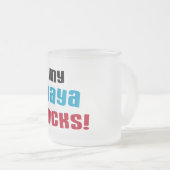 Mijn Yaya Rocks T shirten en geschenken Matglas Koffiemok (Voorkant rechts)