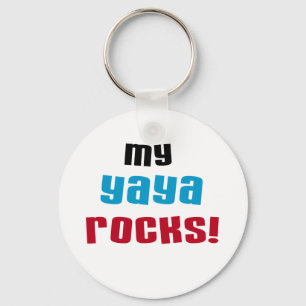 Mijn Yaya Rocks T shirten en geschenken Sleutelhanger
