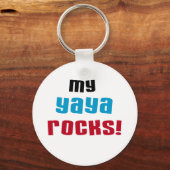 Mijn Yaya Rocks T shirten en geschenken Sleutelhanger (Voorkant)