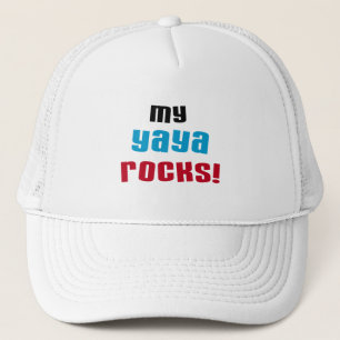 Mijn Yaya Rocks T shirten en geschenken Trucker Pet