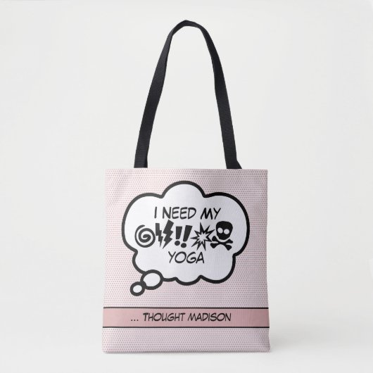 Mijn yogatas is nodig tote bag (Voorkant)