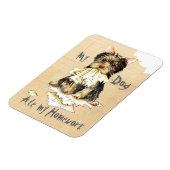 Mijn Yorkie Ate mijn thuiswerk Magneet (Linkerzijde)