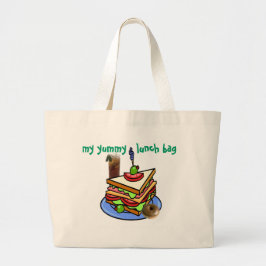 Mijn yummy lunchtas grote tote bag