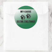 Mijn zaak is voor de poten! ronde sticker (Tas)