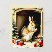 Mijn zachte konijntje kerst feestdagenkaart (Voorkant / Achterkant)