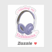 Mijn zaken afhandelen| hoofdtelefoon-sticker sticker (Vel)