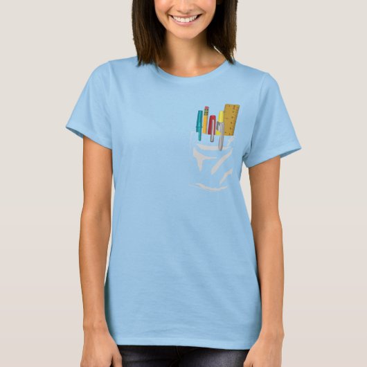 Mijn zakje. Mijn pennen. (wit) T-shirt (Voorkant)