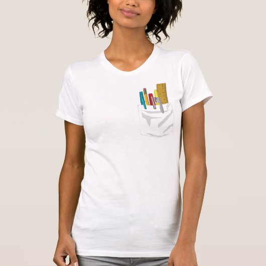 Mijn zakje. Mijn pennen. (wit) T-shirt (Voorkant)