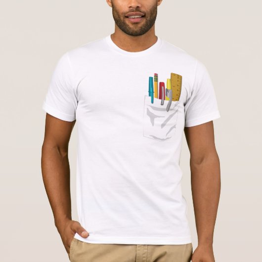 Mijn zakje. Mijn pennen. (wit) T-shirt (Voorkant)