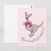 Mijn zakje zit vol van een kangoeroe platte kaart (Voorkant / Achterkant)