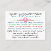 Mijn Zazzle producten Visitekaartje (Achterkant)