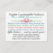 Mijn Zazzle producten Visitekaartje (Achterkant)