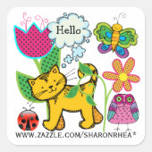 MIJN ZAZZLE - SRF VIERKANTE STICKER (Voorkant)