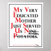 Mijn zeer opgeleide moeder = planeten poster (Voorkant)