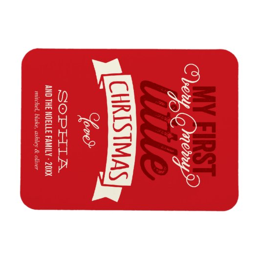 Mijn zeer prettige kerstkerst Baby 1 kerst Magneet (Horizontaal)