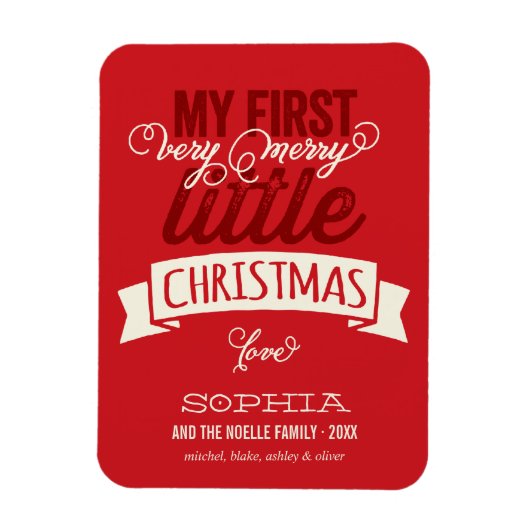 Mijn zeer prettige kerstkerst Baby 1 kerst Magneet (Verticaal)