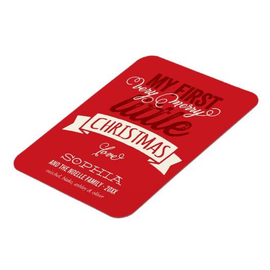 Mijn zeer prettige kerstkerst Baby 1 kerst Magneet (Linkerzijde)