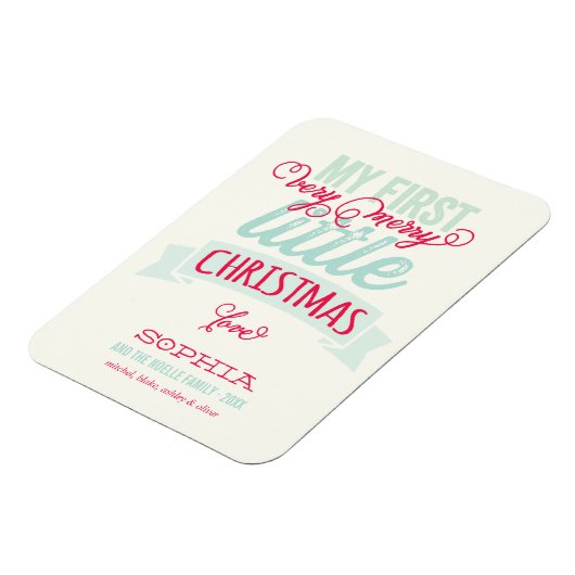 Mijn zeer prettige kerstkerst Baby 1 kerst Magneet (Linkerzijde)