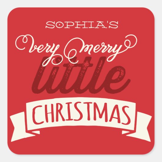 Mijn zeer prettige kerstkerst Baby 1 kerst Vierkante Sticker (Voorkant)