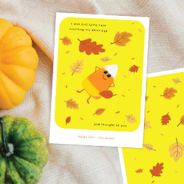 Mijn Zegeningen Tellen | Gele Candy Corn Herfst Feestdagenkaart