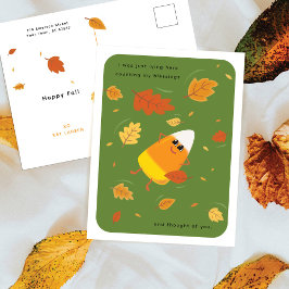 Mijn Zegeningen Tellen | Groene Candy Corn Herfst Feestdagenkaart