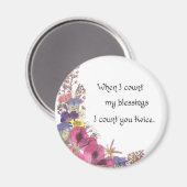 Mijn zegeningen tellen magneet (Voorkant / Achterkant)