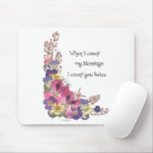 Mijn zegeningen tellen muismat (Met muis)