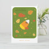 Mijn zegeningen tellen | Schattigee groene Candy C Feestdagenkaart (Staand voorkant)