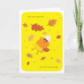 Mijn zegeningen tellen | Yellow Candy Corn Herfst Feestdagen Kaart (Voorkant)