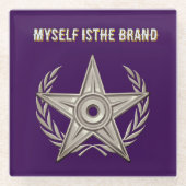 MIJN ZELF IS HET MERK GLAZEN ONDERZETTER (Voorkant)