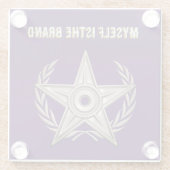 MIJN ZELF IS HET MERK GLAZEN ONDERZETTER (Achterkant)