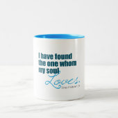 Mijn ziel houdt van tweekleurige koffiemok (Center)
