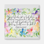 Mijn ziel vindt rust in God alleen Button Magneet (Voorkant)